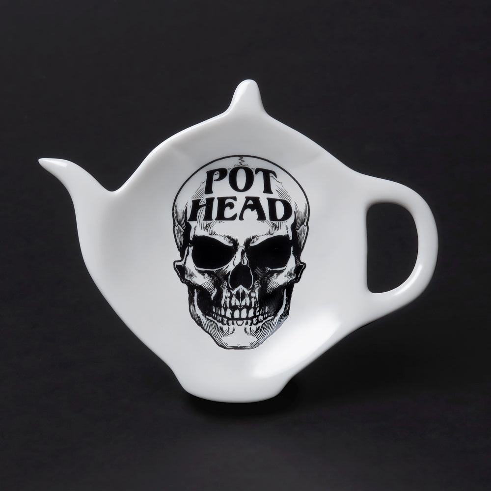 Alchemy Gothic Skull Pot Head Tea Spoon Rest SR6