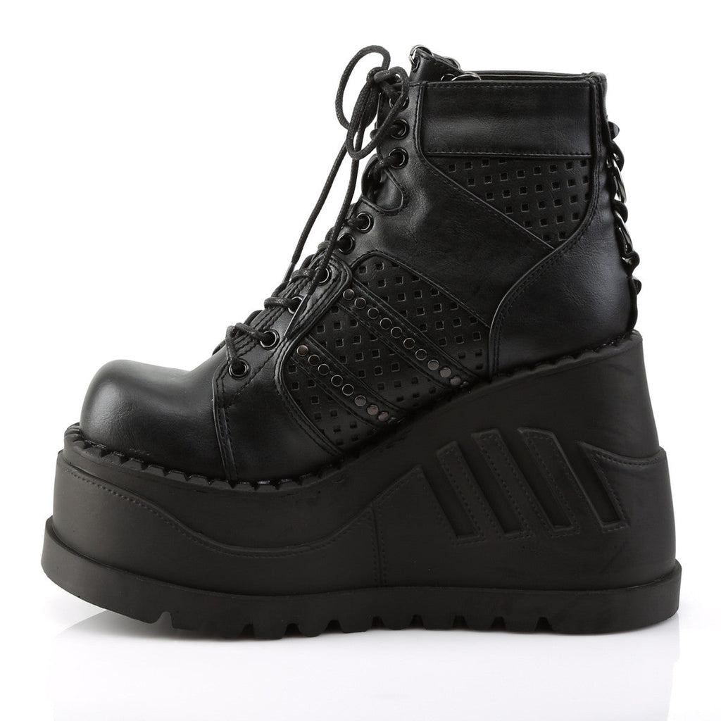 Demonia Stomp 12 Black Vegan Leather
