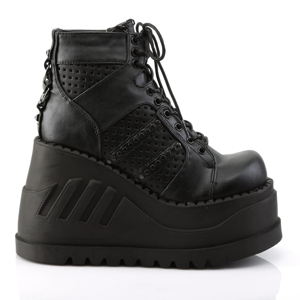 Demonia Stomp 12 Black Vegan Leather