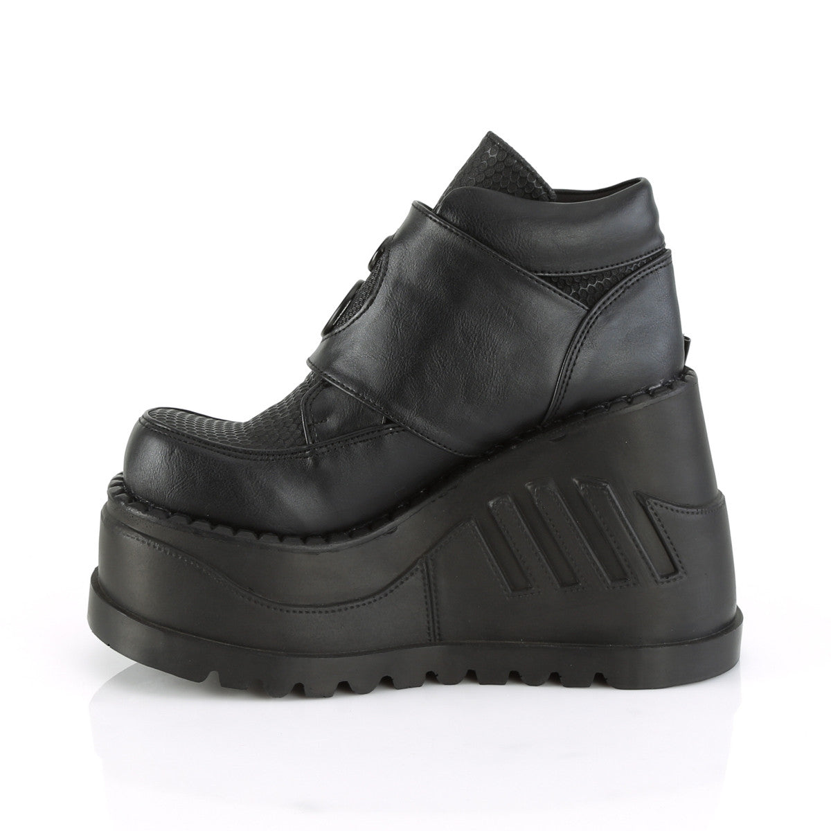 Demonia Stomp 15 Black Vegan Leather