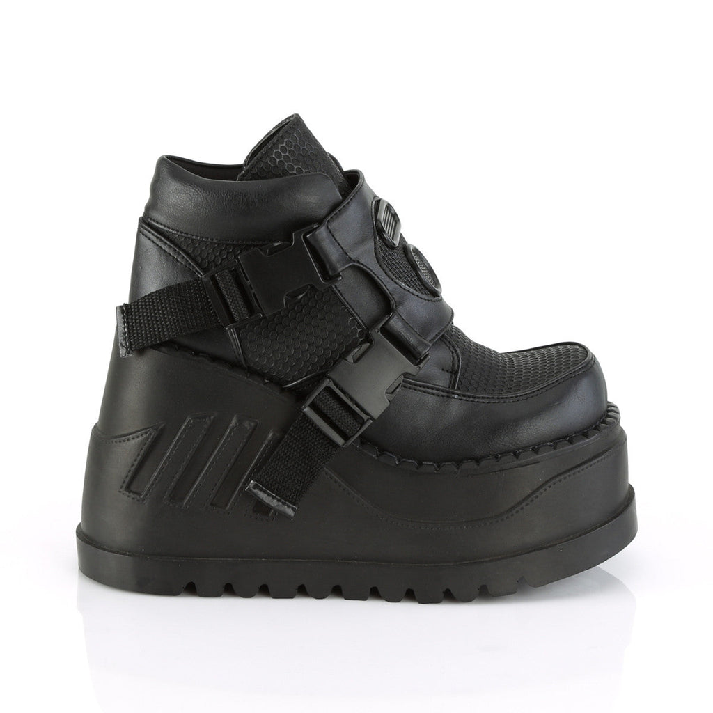 Demonia Stomp 15 Black Vegan Leather