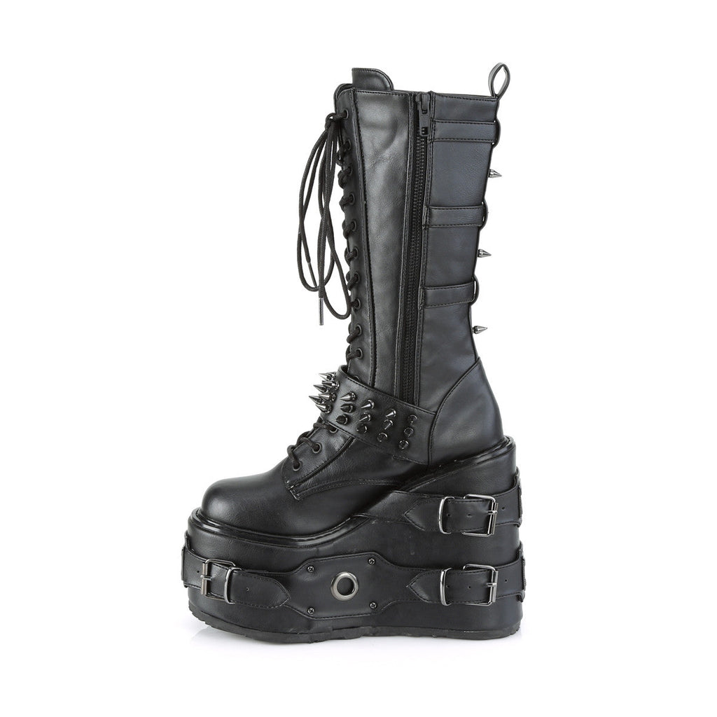 Demonia Swing 327 Black Vegan Leather