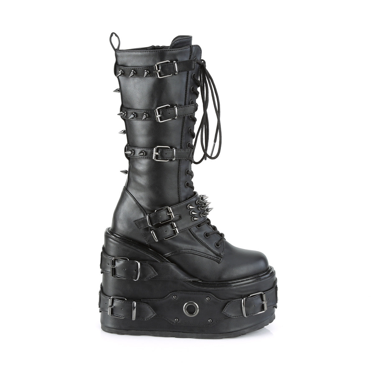 Demonia Swing 327 Black Vegan Leather