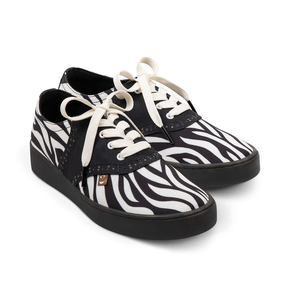 Hot Chocolate Design Saddle Zebra Casual Sneaker