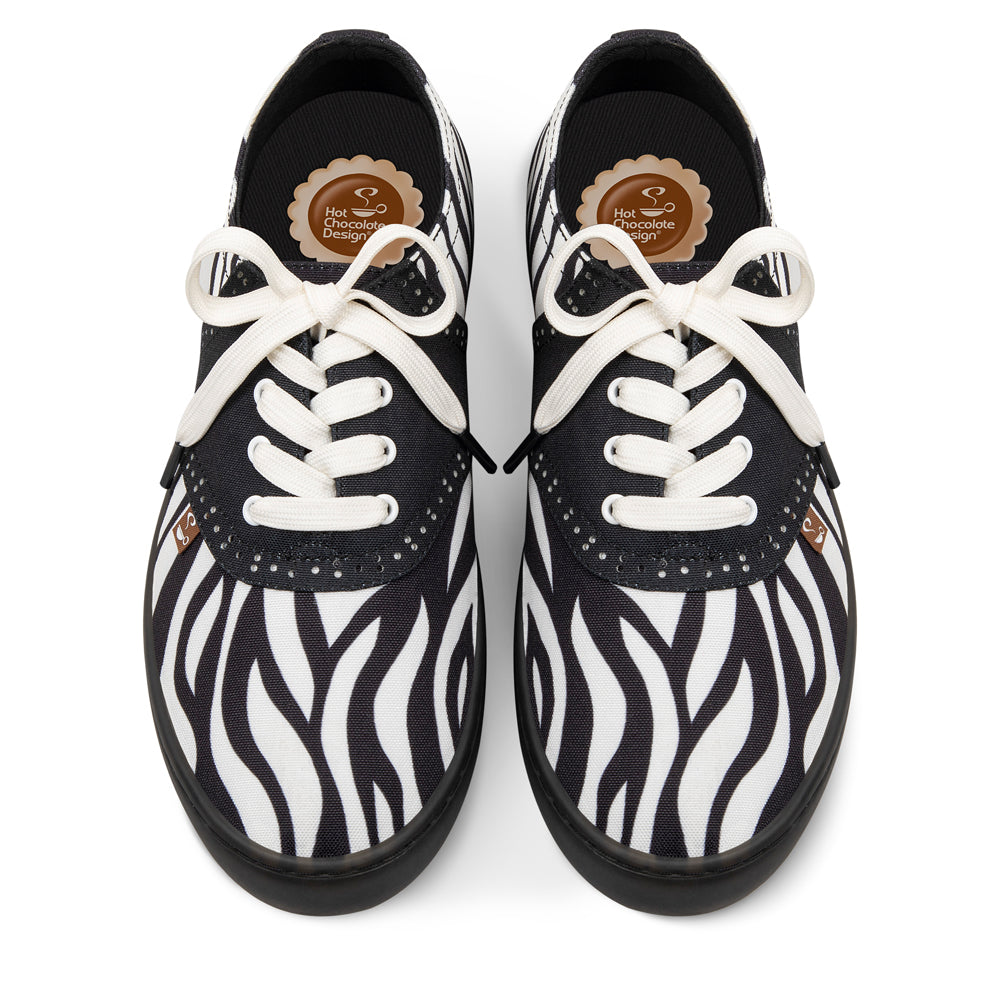 Saddle Zebra Print Black Sneaker