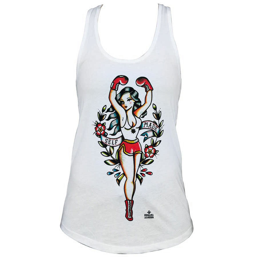 Black Market Art Self Made White Racer Back Tank Top