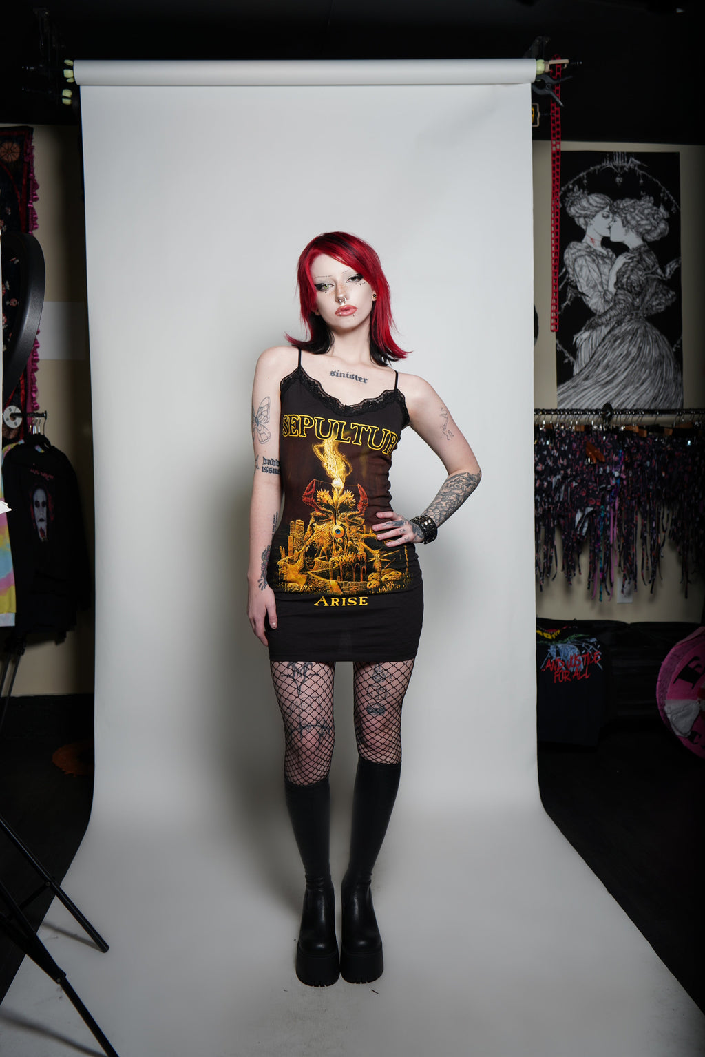 Vera's Eyecandy Sepultura Lace Strap Dress