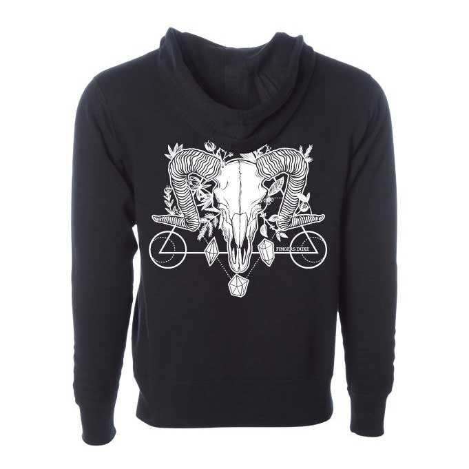 Fingers Duke Goat Skull Zip Up Hoodie