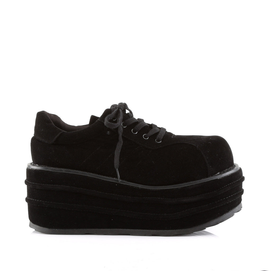 Demonia Tempo 08 Black Vegan Suede