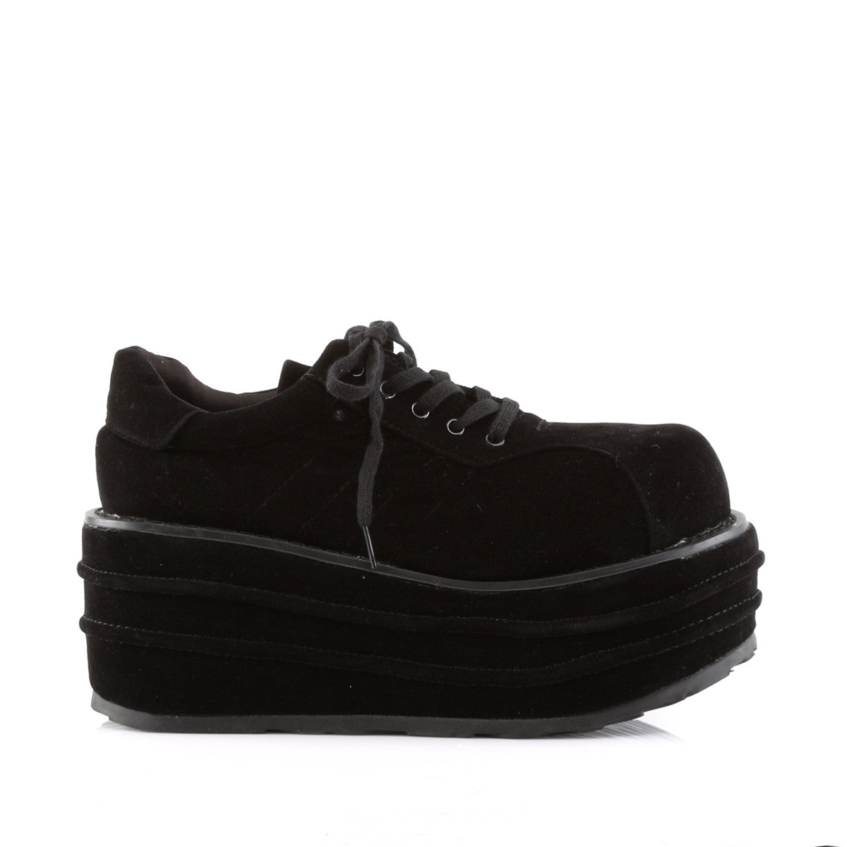 Demonia Tempo 08 Black Vegan Suede