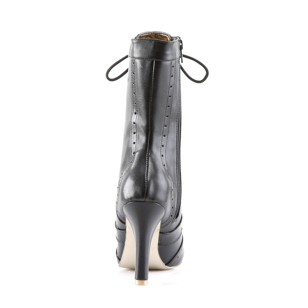 Demonia Tesla 102 Black Vegan Leather