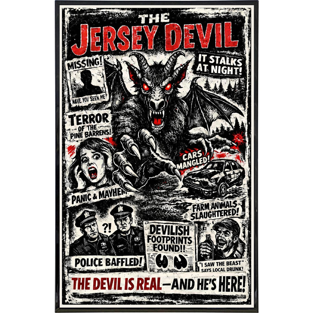 Original Underground The Jersey Devil It Stalks at Night Print