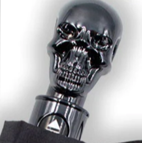 Kreepsville 666 Skull Handle Cemetery Umbrella