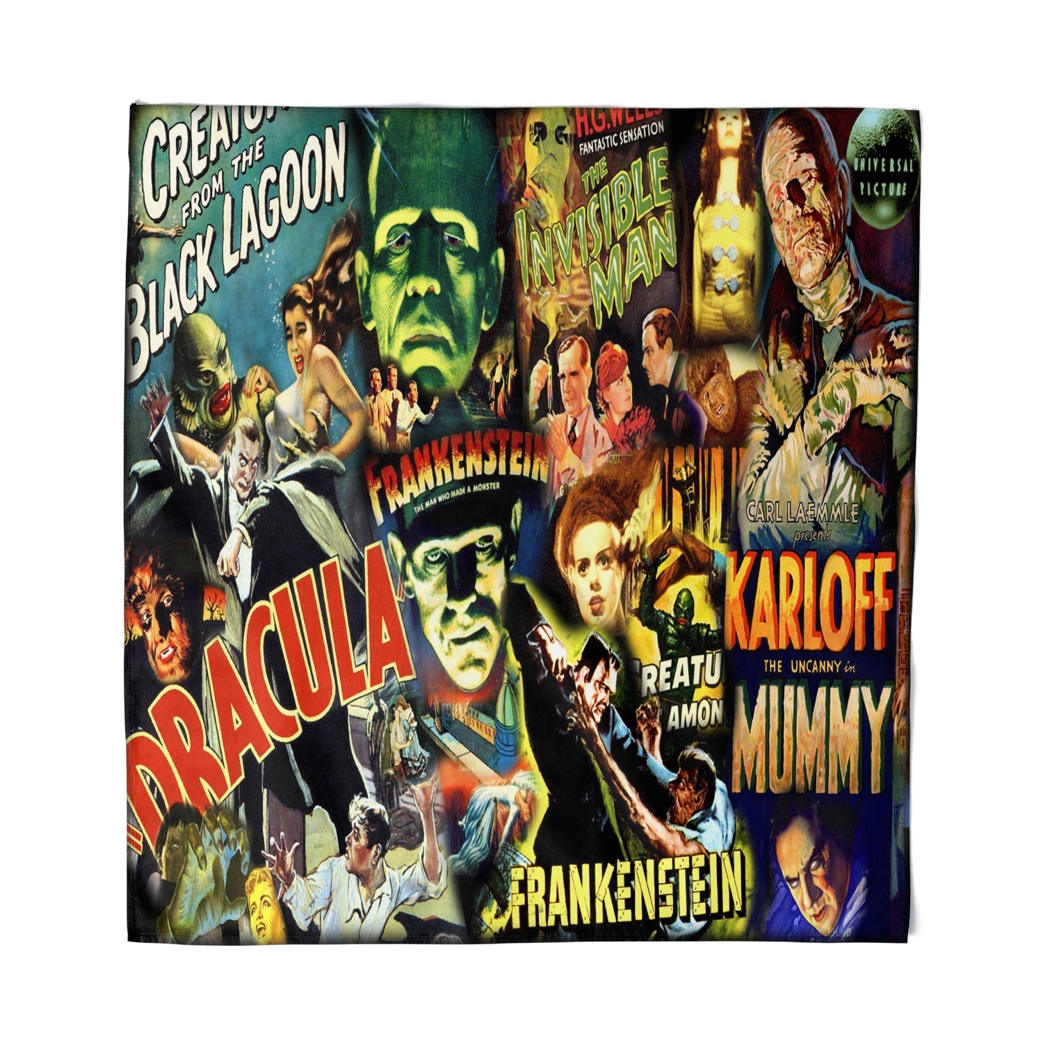 Original Underground Universal Monsters Film Covers Bandana