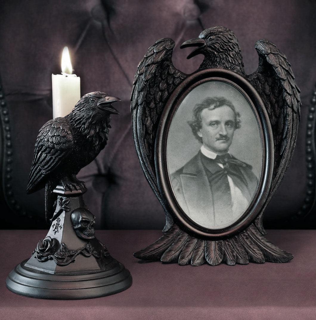 Alchemy Gothic Black Raven Mirror Wall or Tabletop V105