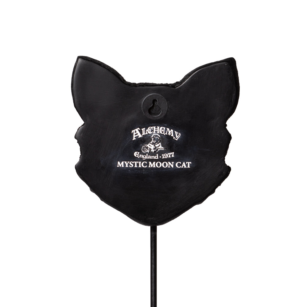 Alchemy Gothic Mystic Moon Cat Masque Desk/Wall Ornament V129