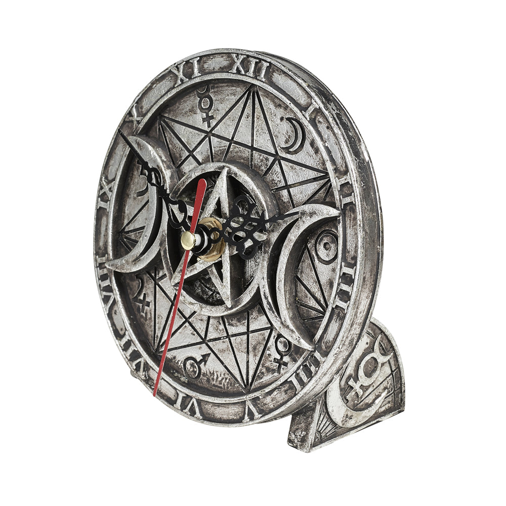 Alchemy Gothic Wiccan Moon Desk Clock V88