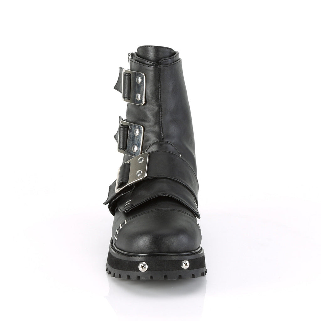 Demonia Valor 150 Black Vegan Leather