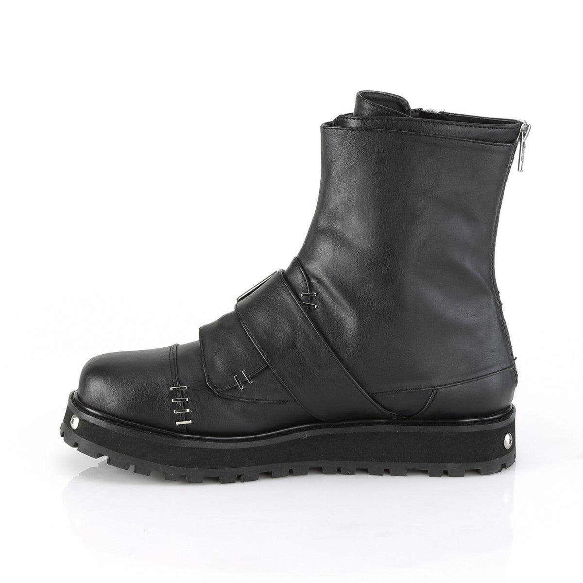 Demonia Valor 150 Black Vegan Leather