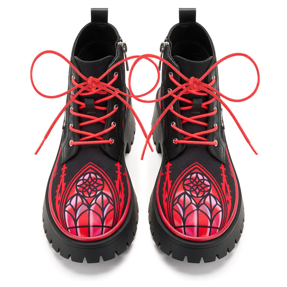 Chocolaticas® Vampire Court Women's Cathedral Stainglass Boots