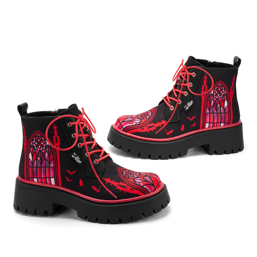 Chocolaticas® Vampire Court Women's Cathedral Stainglass Boots