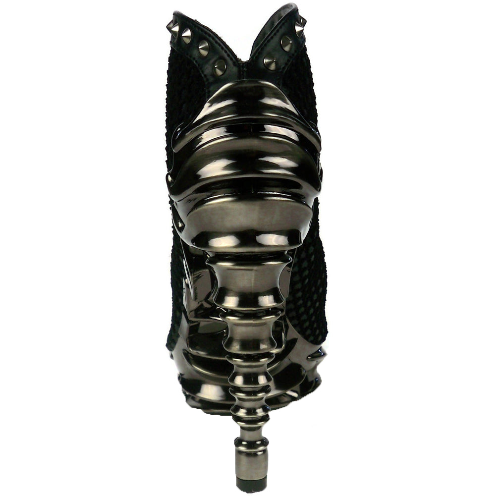 Hades VESPER Black Snake Studded Bootie 5" Spinal Heel