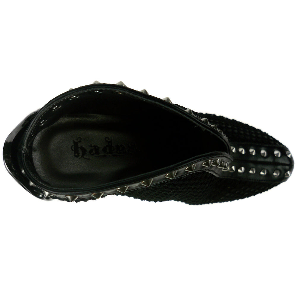 Hades VESPER Black Snake Studded Bootie 5" Spinal Heel