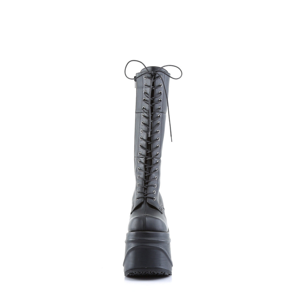 Demonia Wave 302 Black Vegan Leather