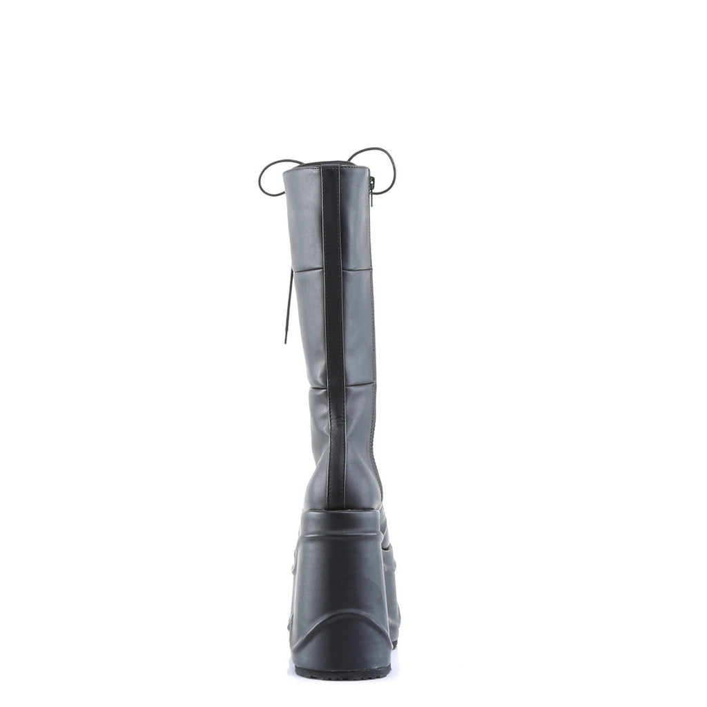 Demonia Wave 302 Black Vegan Leather