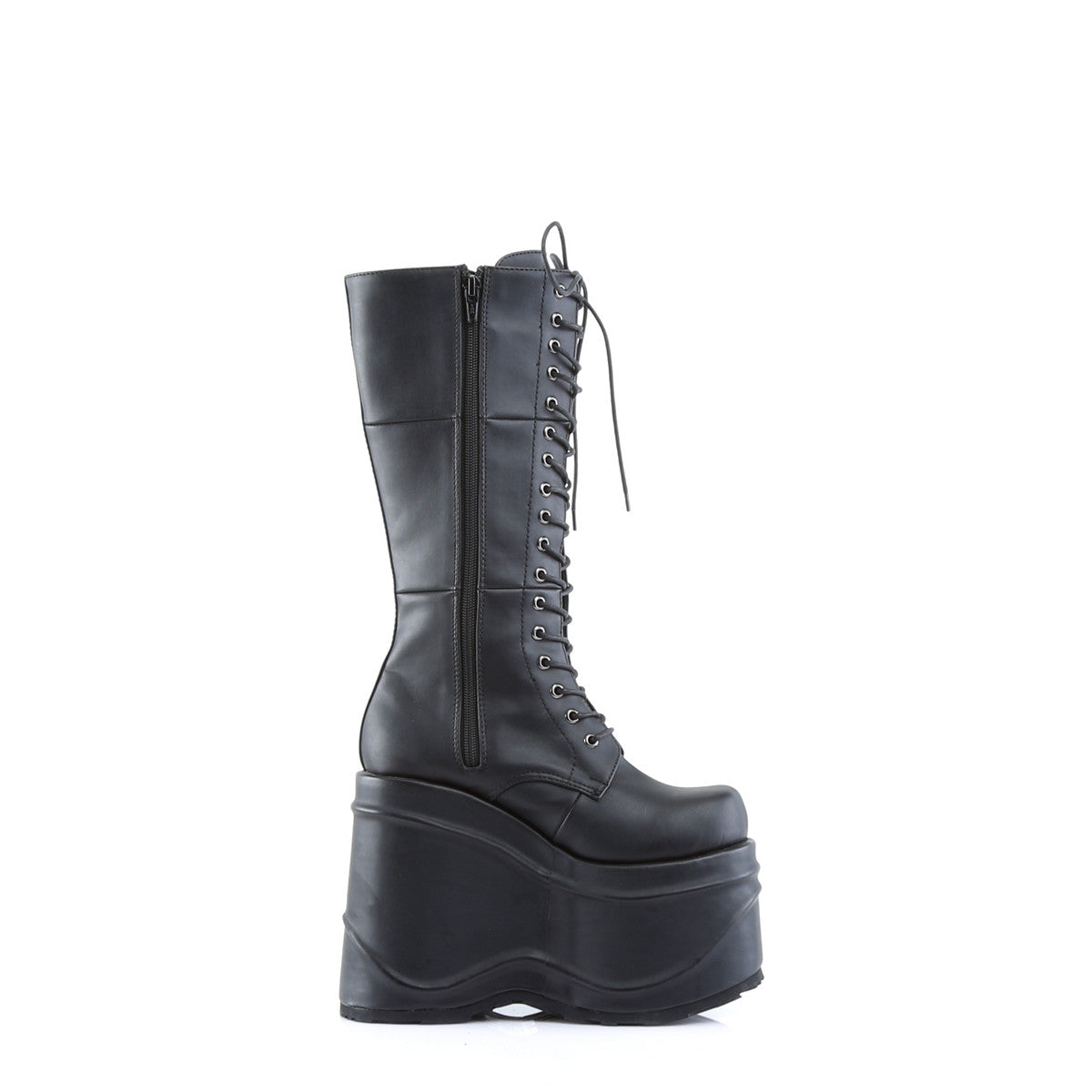 Demonia Wave 302 Black Vegan Leather