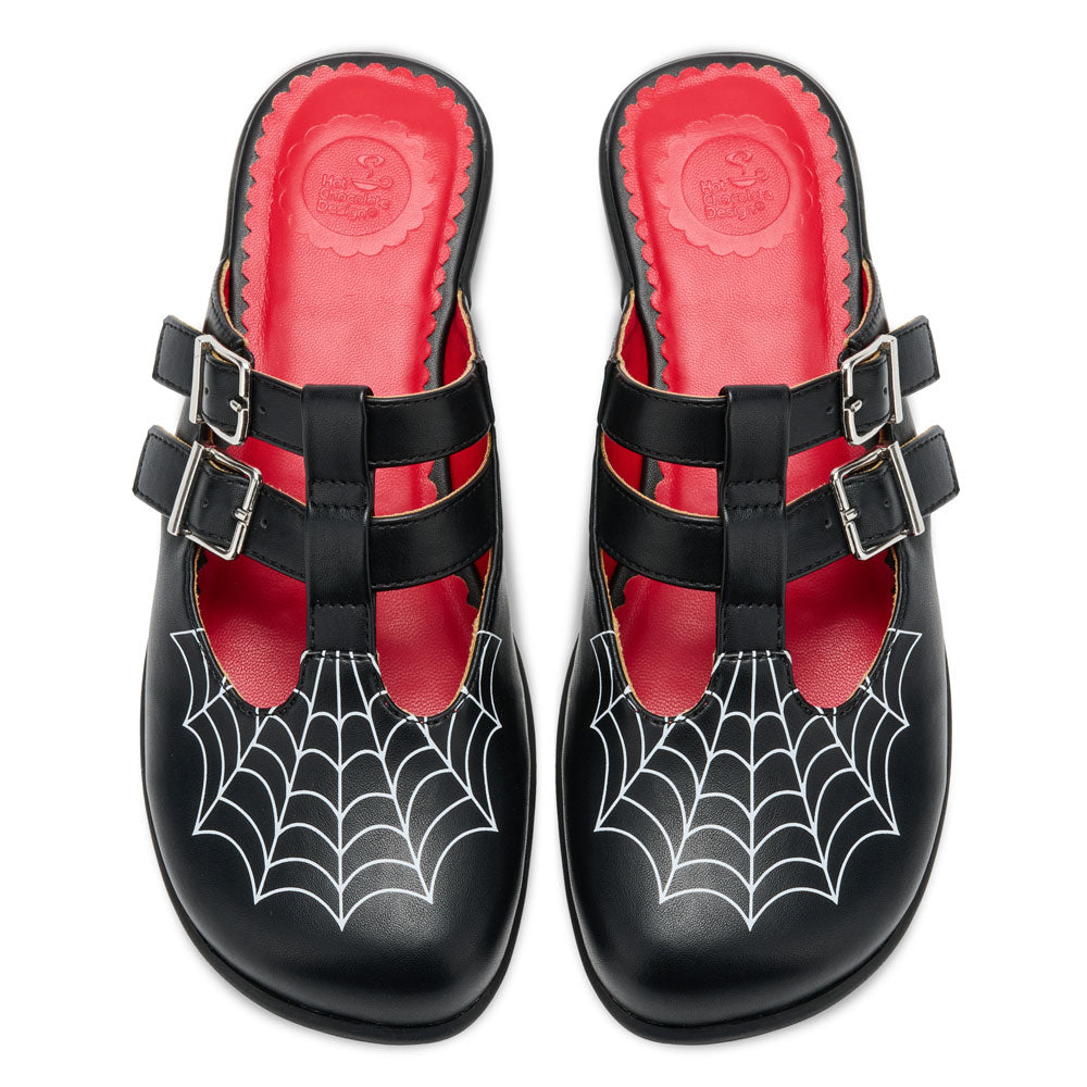 Widow Heart Spiderweb Mary Jane Clog