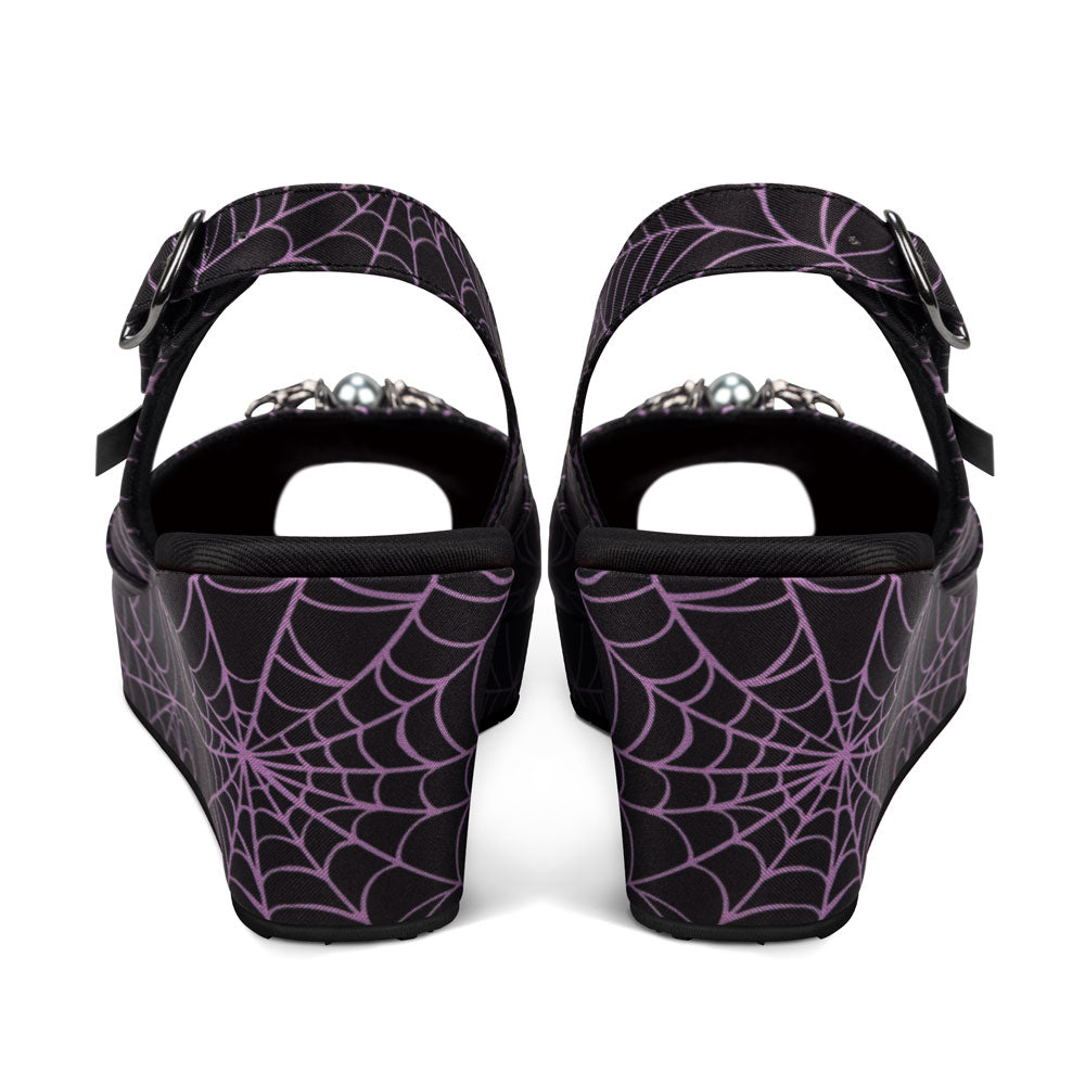 Chocolaticas® Widow Spiderweb Slingback Sandal