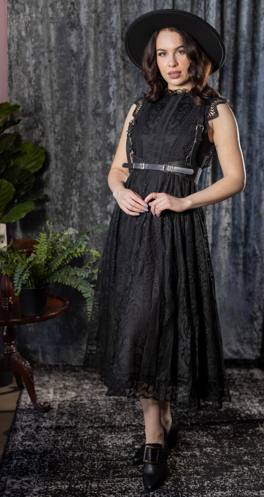 Witchwood Arabella Gothic Lace Fit and Flare Dress