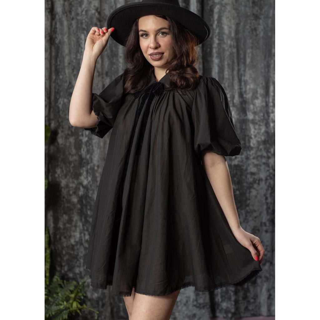 Black babydoll gothic tent dress