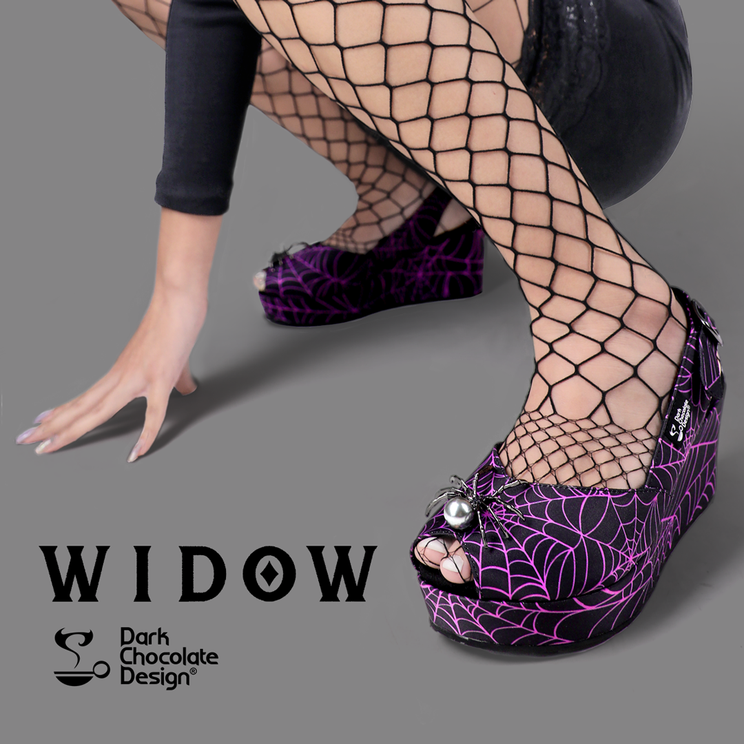 Chocolaticas® Widow Spiderweb Slingback Sandal
