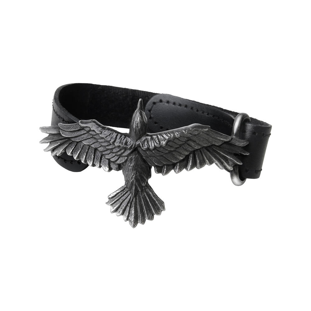 Alchemy Gothic Black Consort Raven Wrist Strap A109