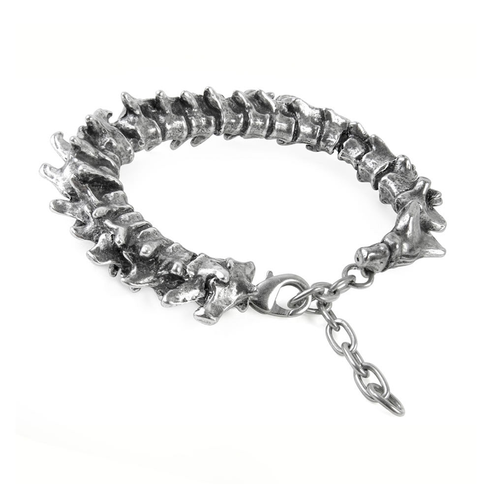 Alchemy Gothic Vertebrae Bracelet Pewter Spine Bone Links A29