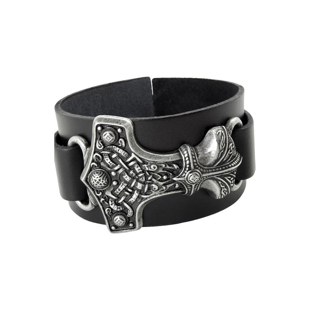 Alchemy Gothic Thunderhammer Leather Wrist Srap A98