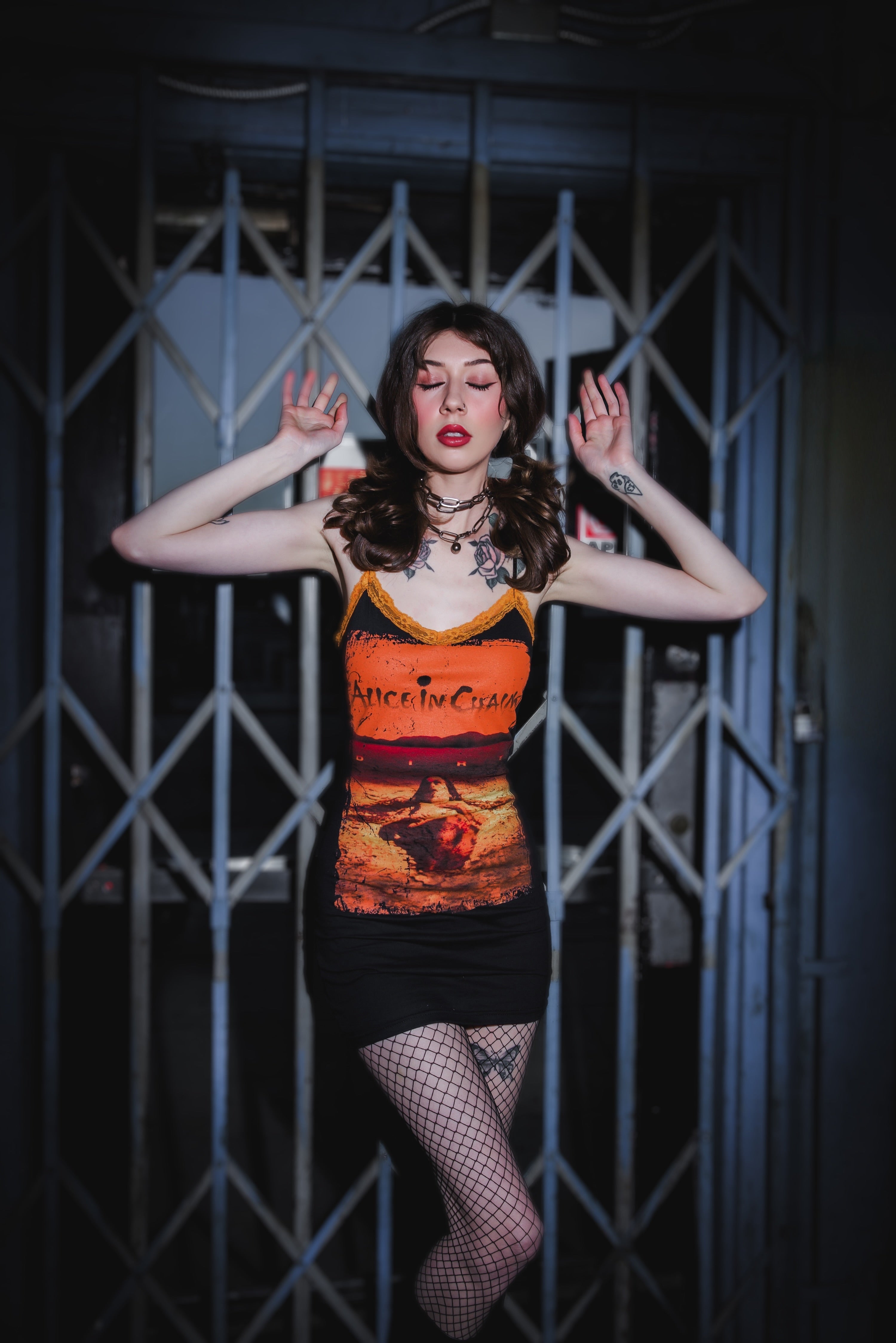 Vera's Eyecandy Alice in Chains Dirt Lace Strap Dress
