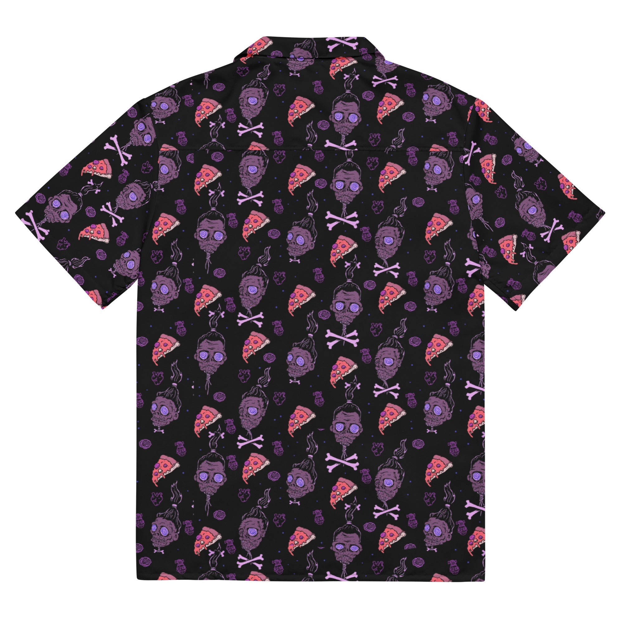 Murder Apparel Horror Movies And Pizza Button-up Shirt