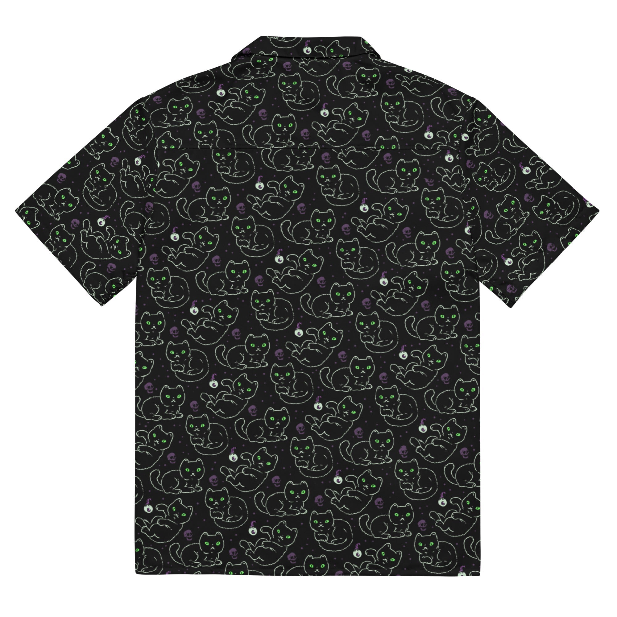Murder Apparel Black Cats Button-up Shirt