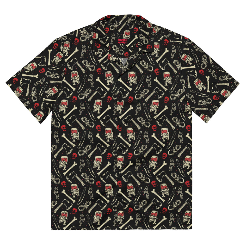 Murder Apparel True Crime And Wine Button-up Shirt