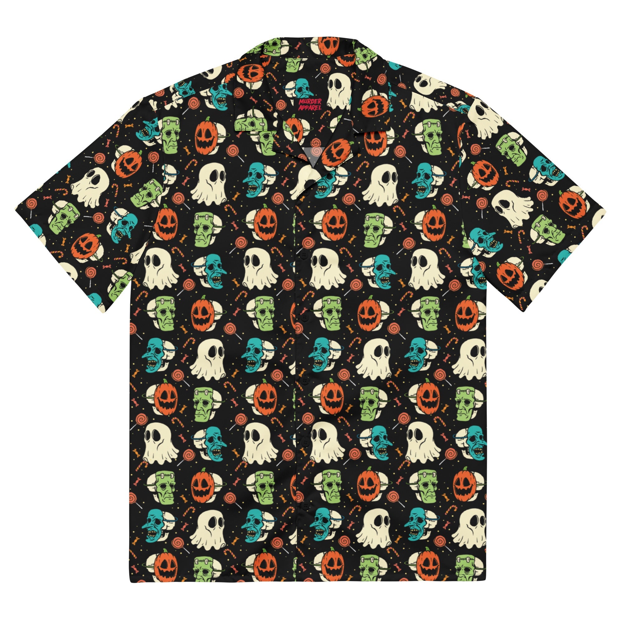 Murder Apparel Retro Halloween Button-up Shirt