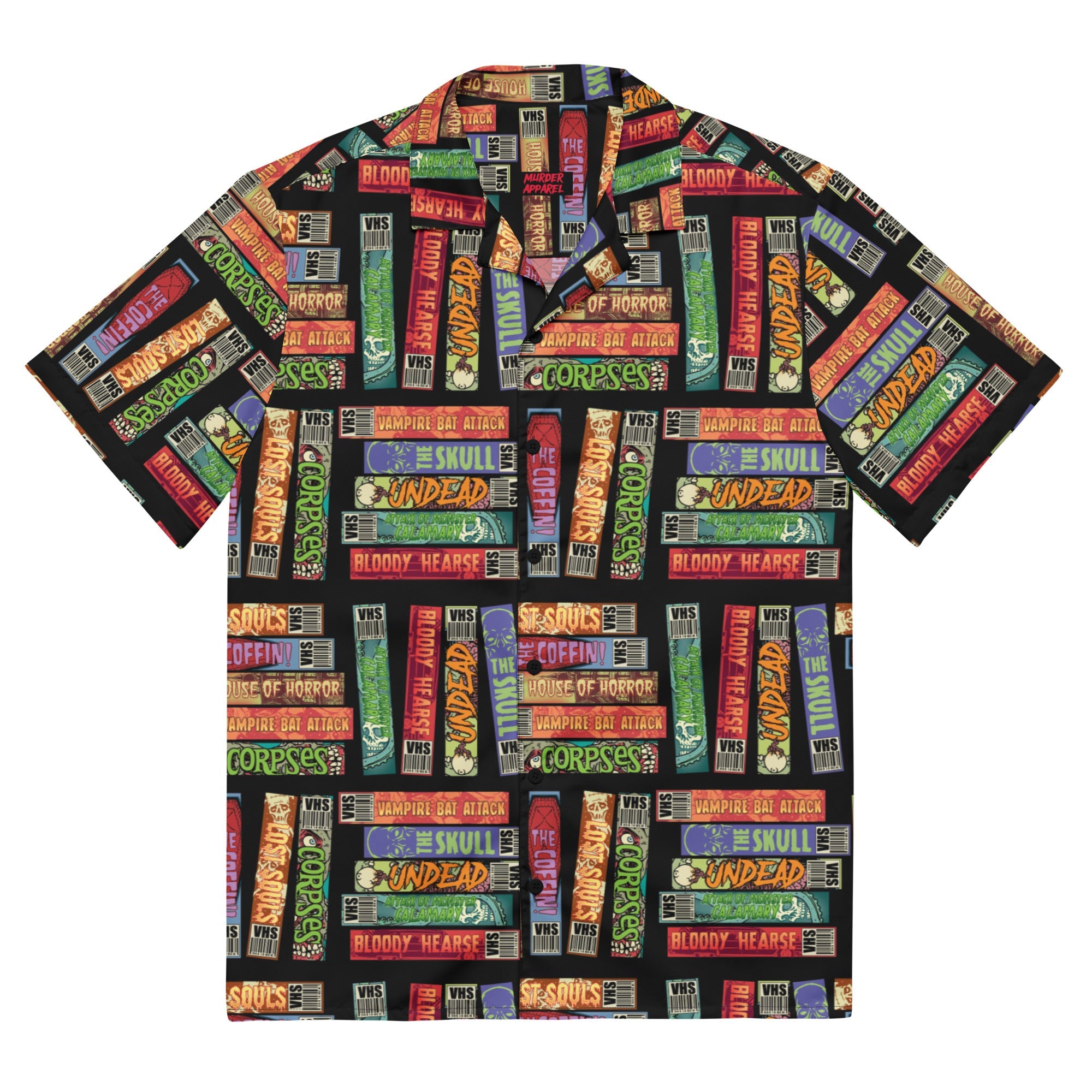 Murder Apparel Vintage Horror VHS Button-up Shirt