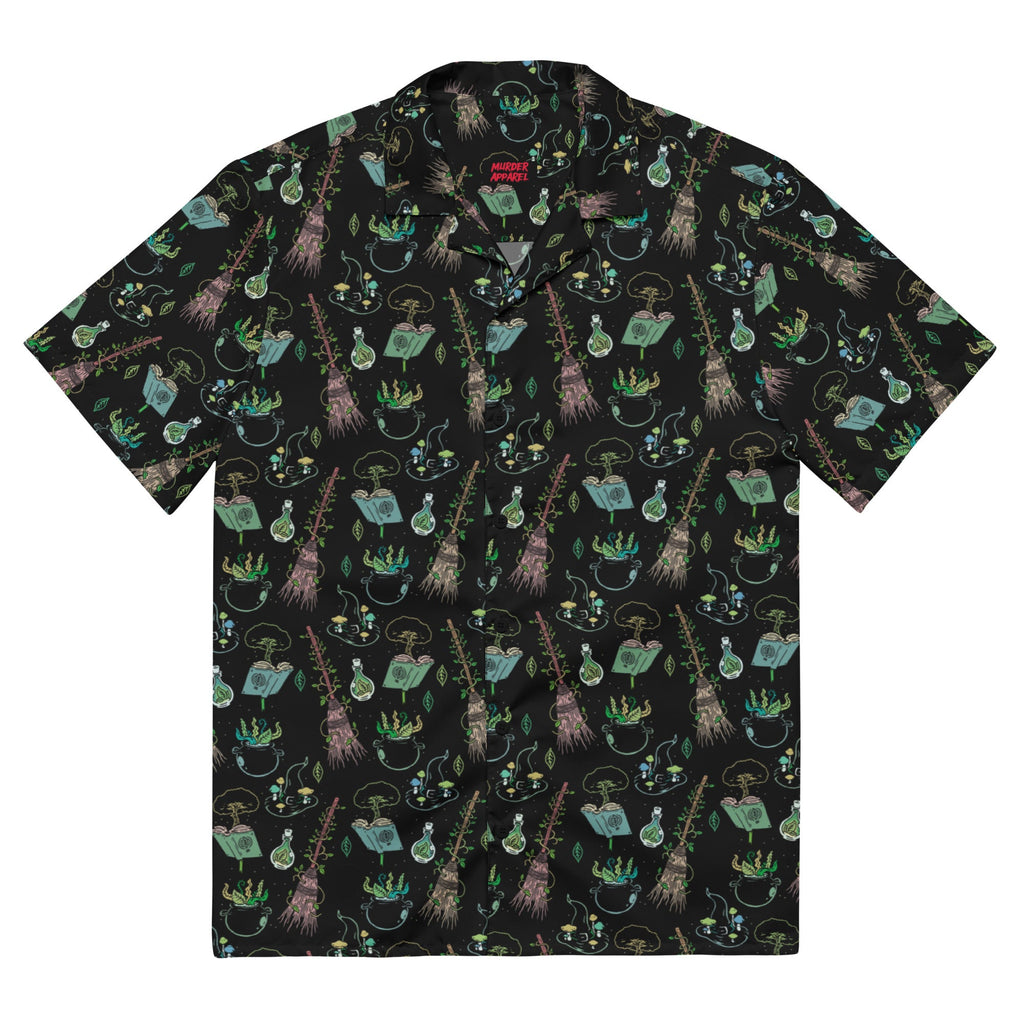 Murder Apparel Green Witch Button-up Shirt