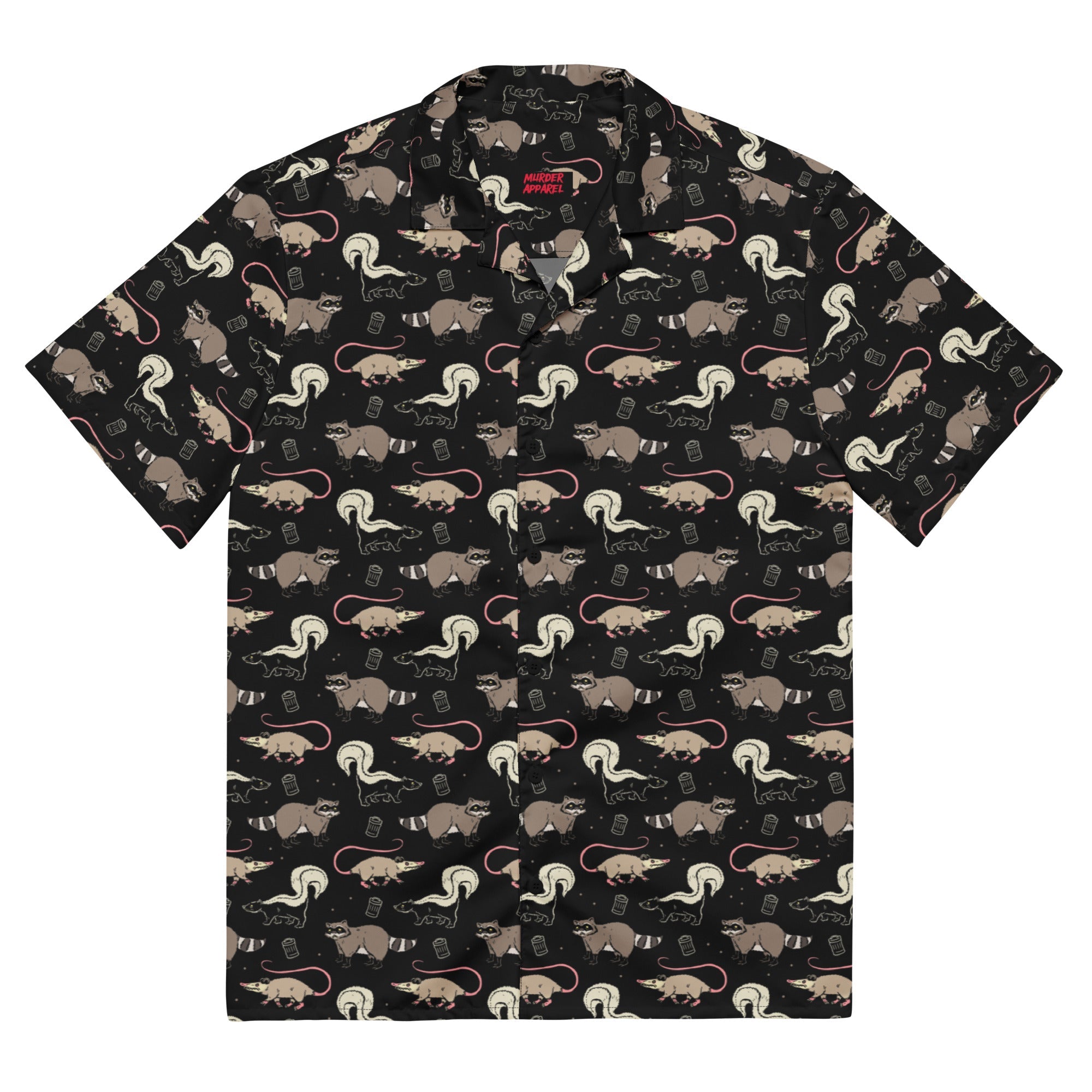 Murder Apparel Garbage Cats Button-up Shirt