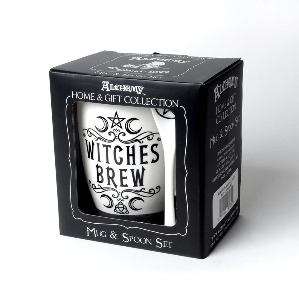 Alchemy Gothic Witches Brew China Mug Spoon Set ALMUG16