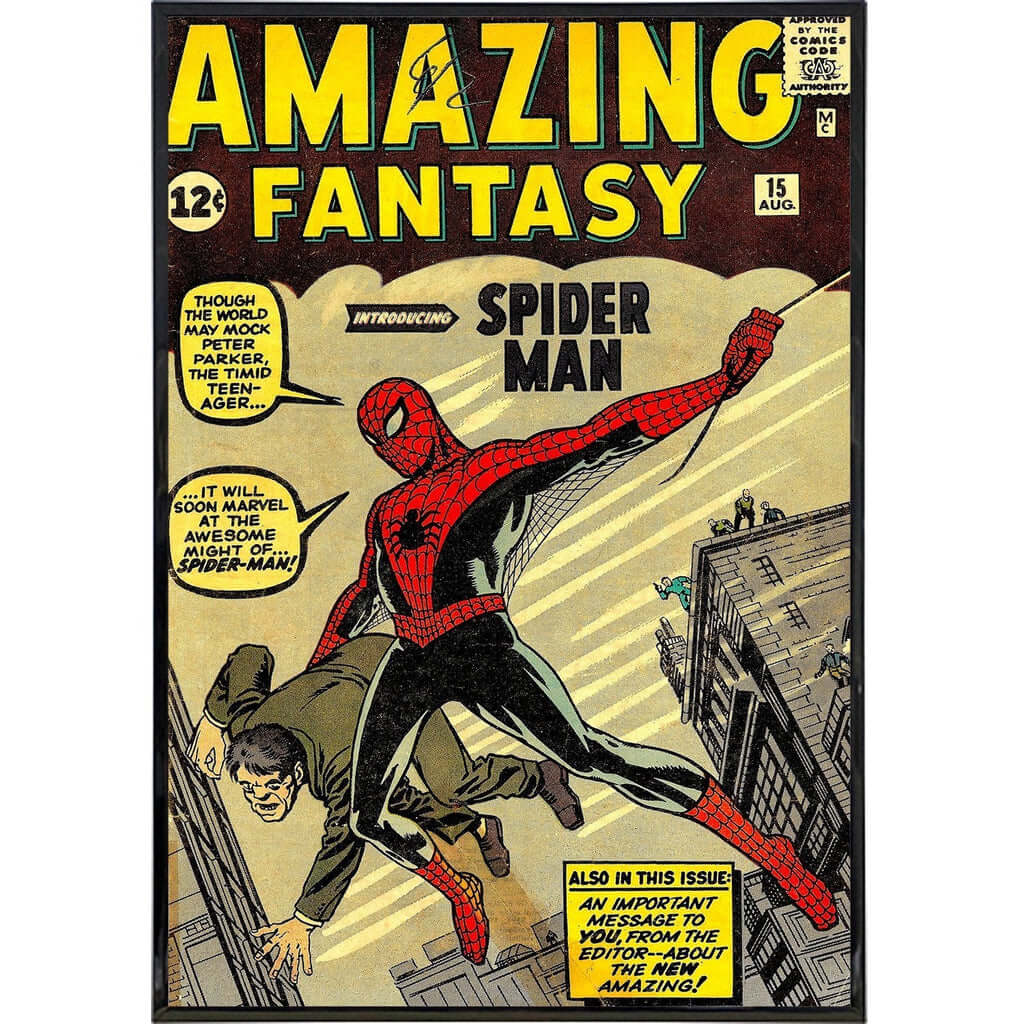 Amazing Fantasy "Spiderman" Comic Cover Poster Print