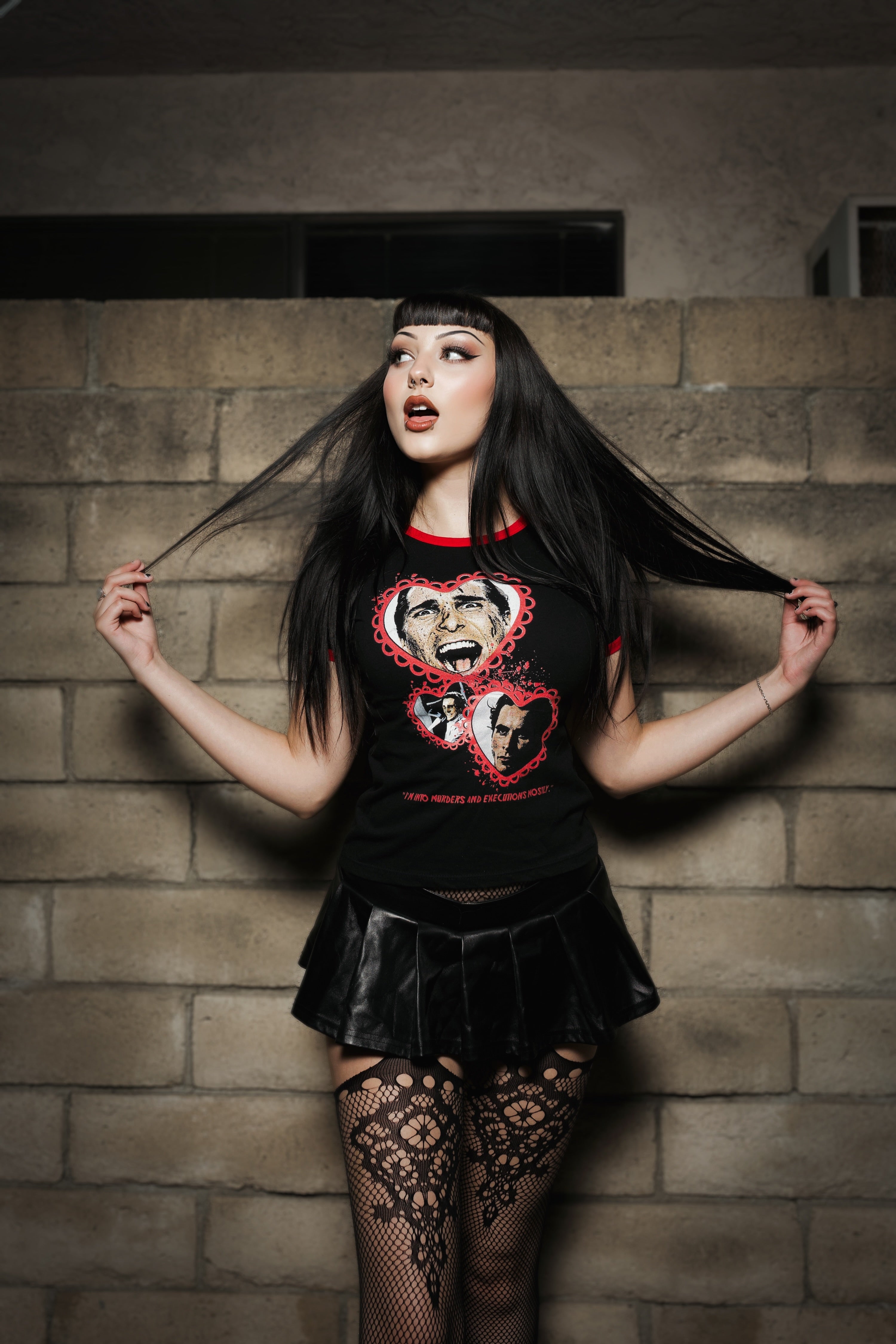 Vera's Eyecandy American Psycho Ringer Tee