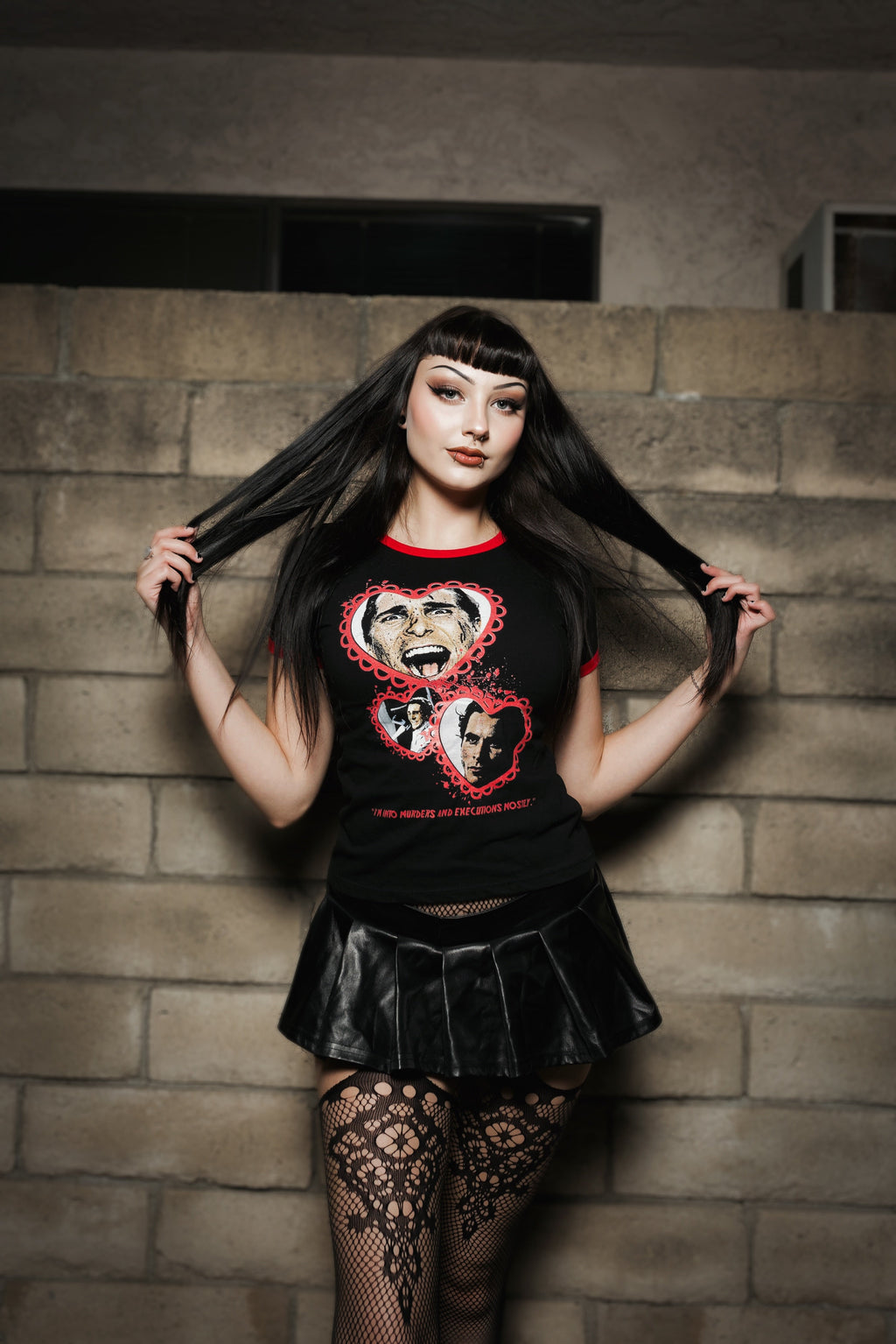Vera's Eyecandy American Psycho Ringer Tee